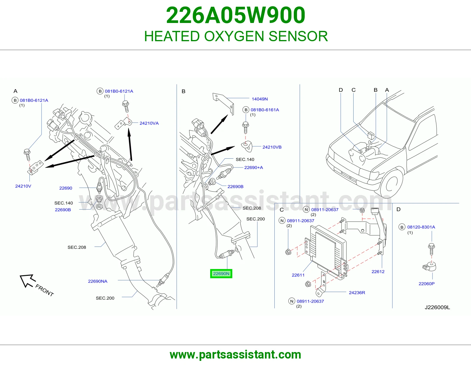 حساس قزوز اكسجين 226A05W900