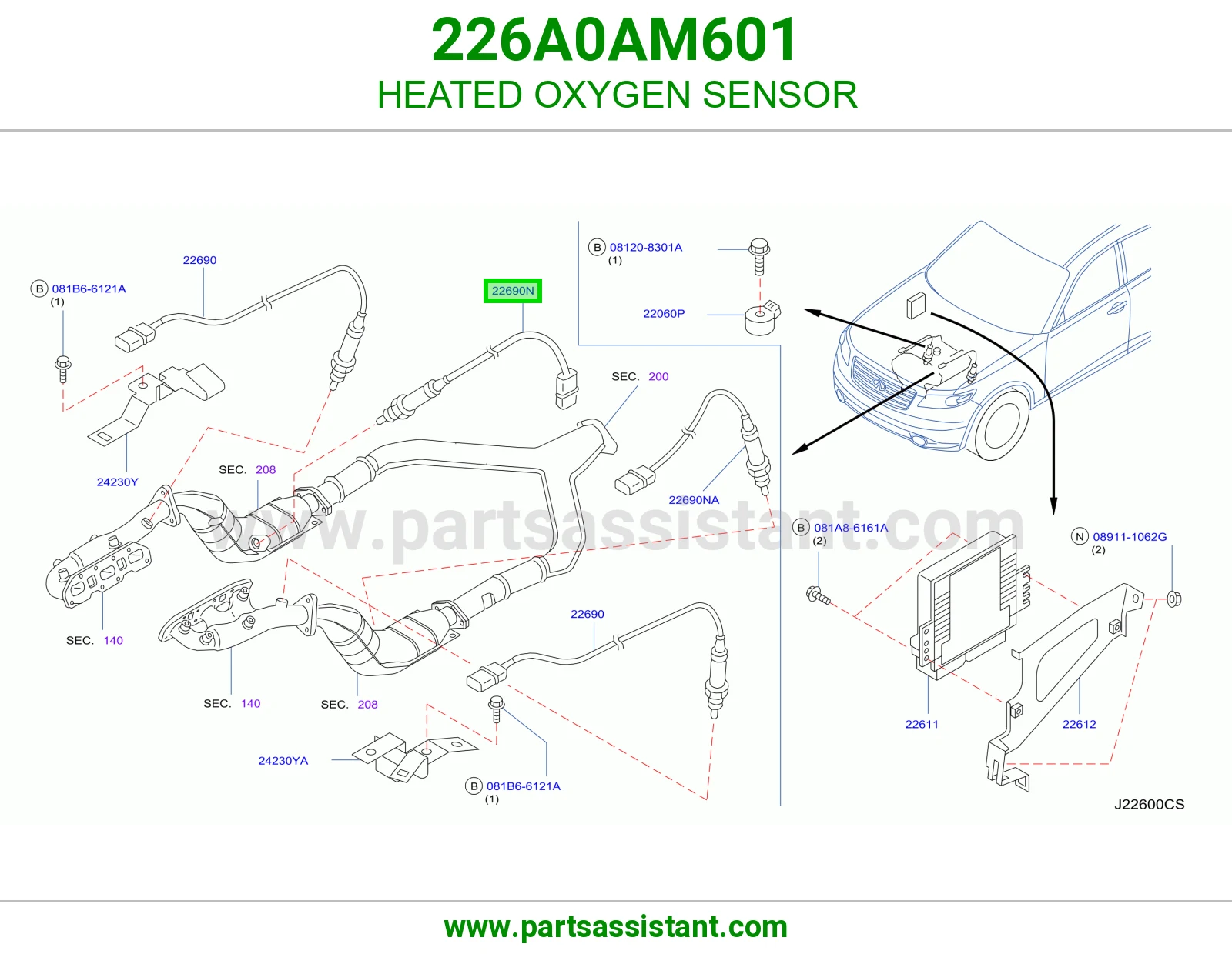 حساس قزوز اكسجين 226A0AM601