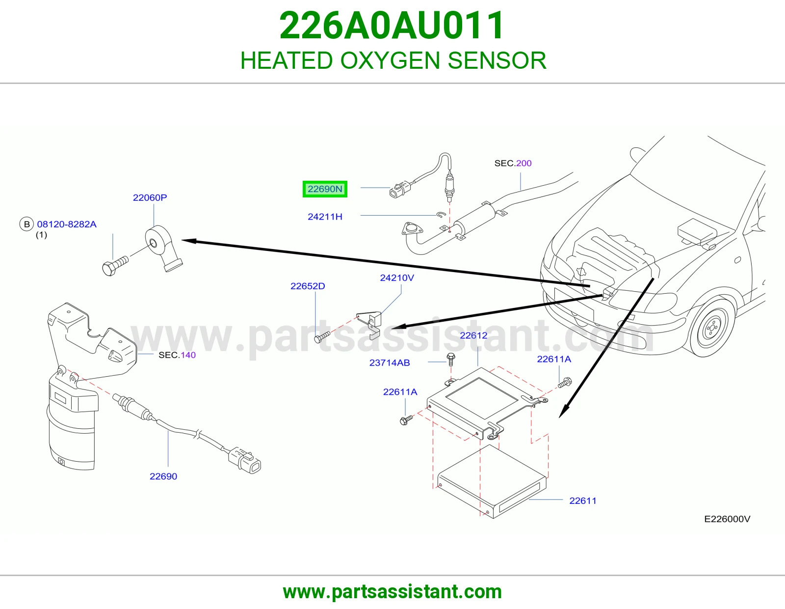 حساس قزوز اكسجين 226A0AU011