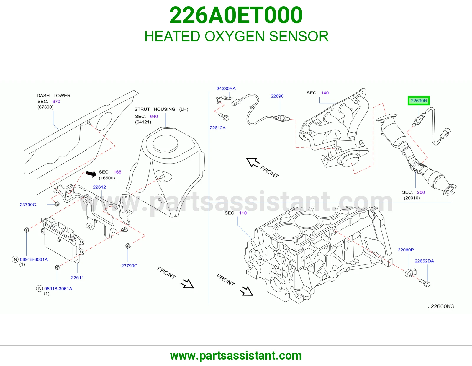 حساس قزوز اكسجين 226A0ET000