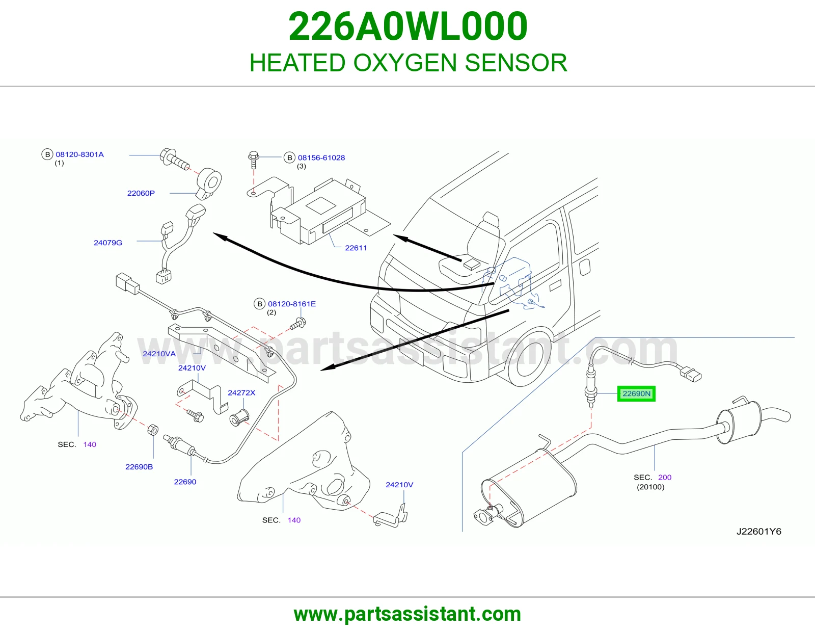 حساس قزوز اكسجين 226A0WL000