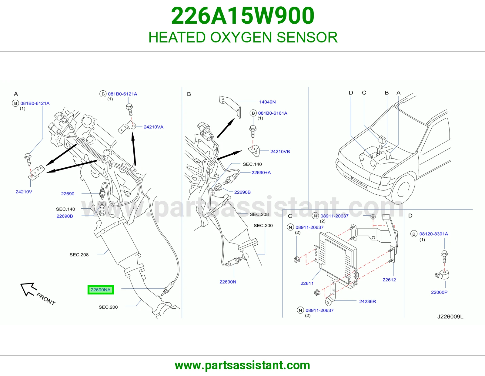 حساس قزوز اكسجين 226A15W900