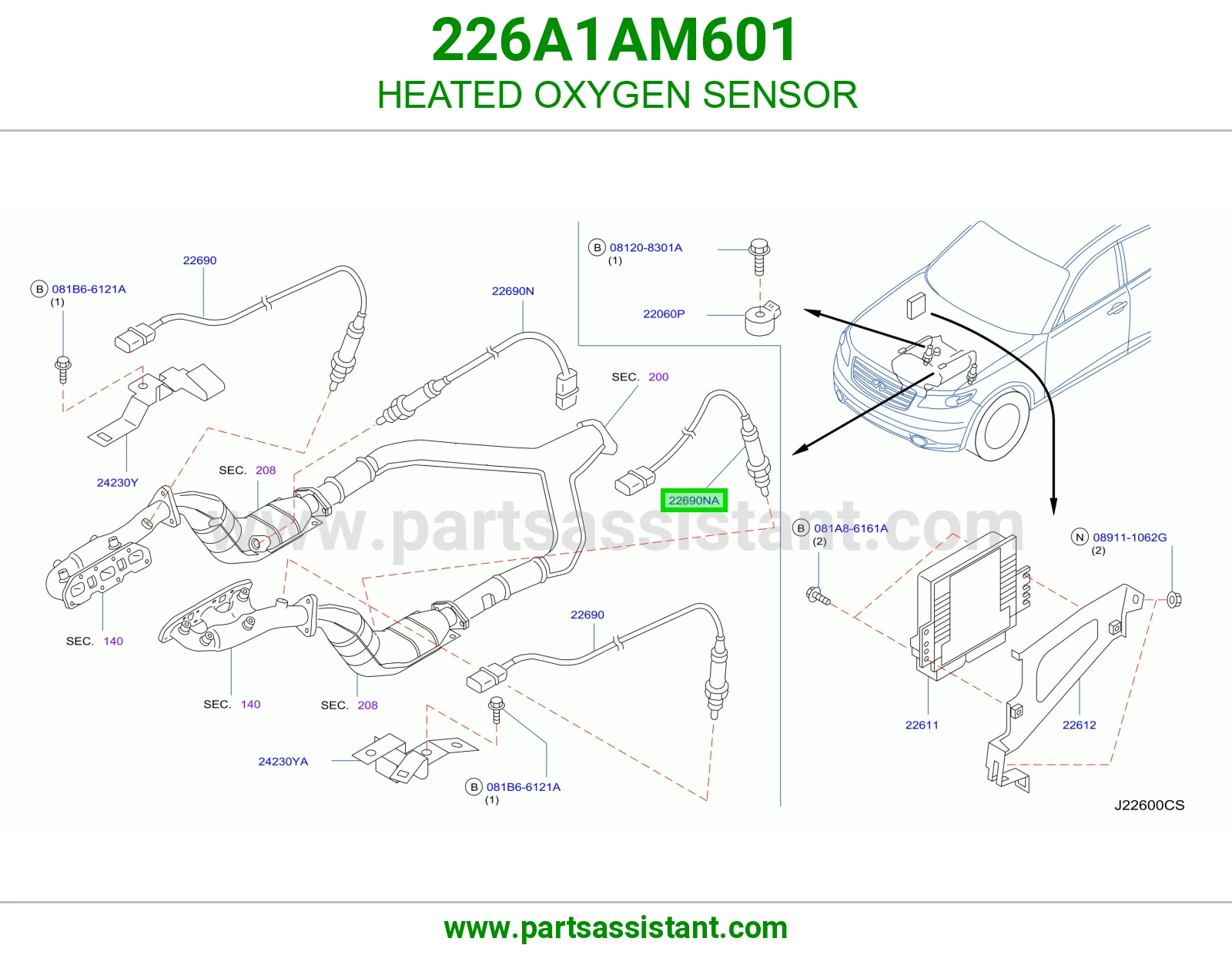 حساس قزوز اكسجين 226A1AM601