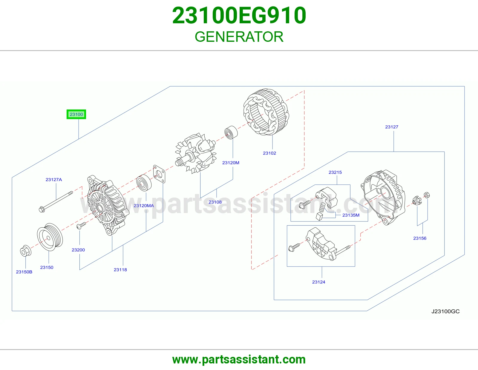 دينمو كهرب كامل 23100EG910