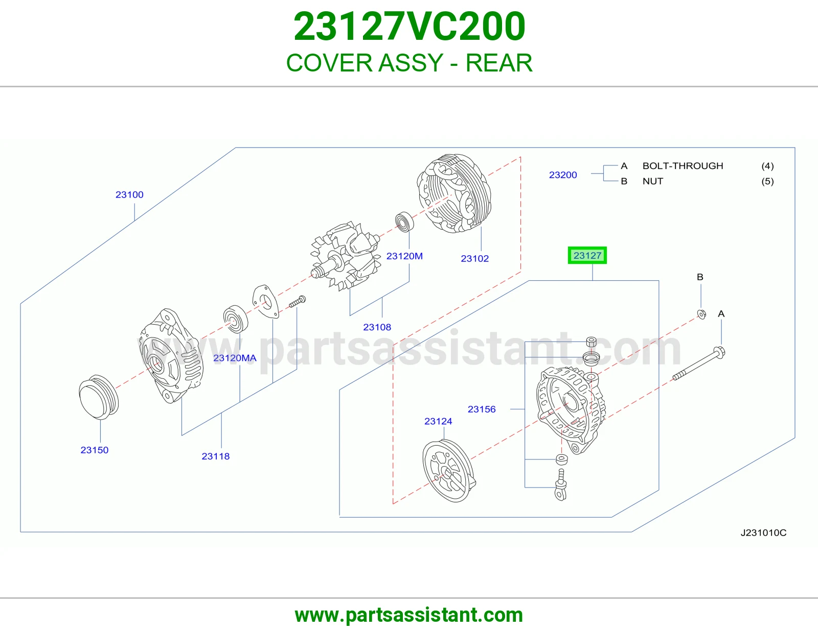 غطاء خلفي كامل 23127VC200