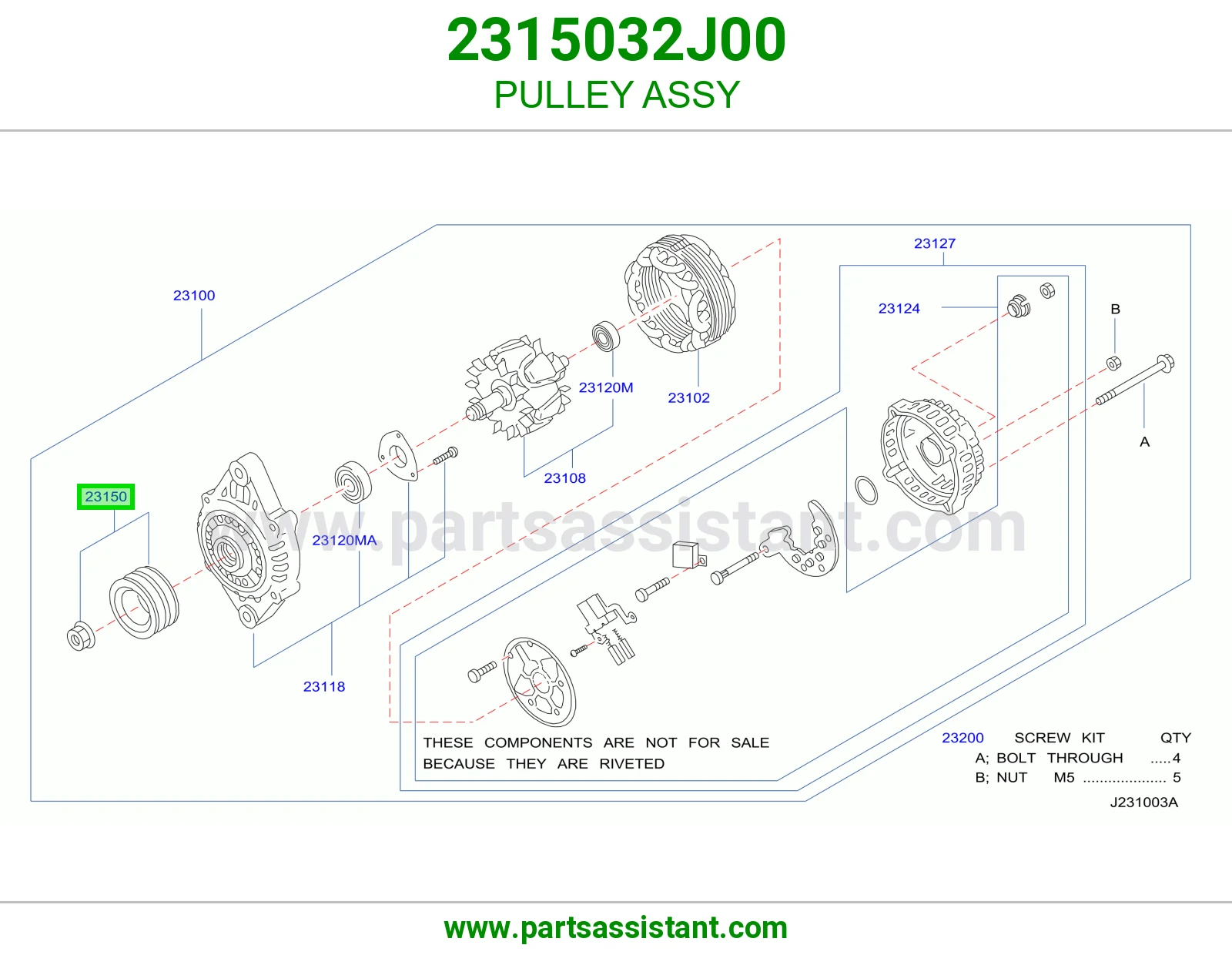 PULLEY ASSY 2315032J00