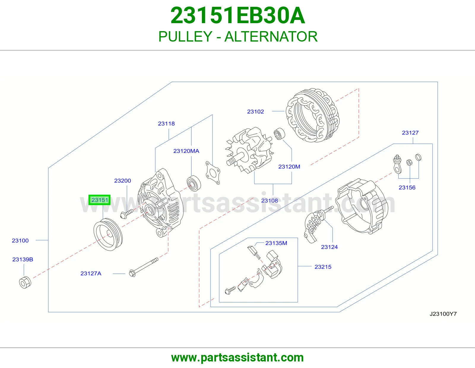 PULLEY - ALTERNATOR 23151EB30A