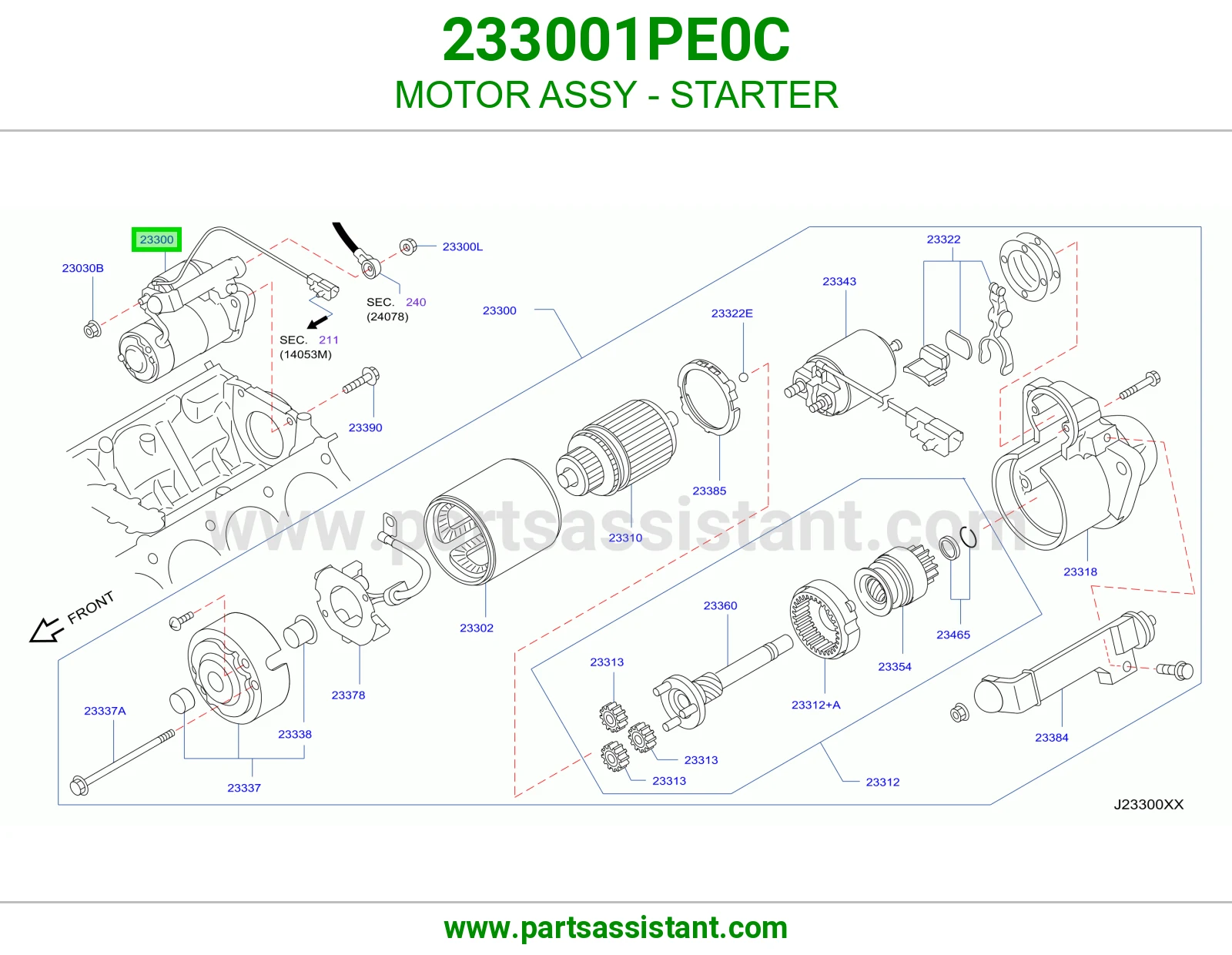 MOTOR ASSY - STARTER 233001PE0C