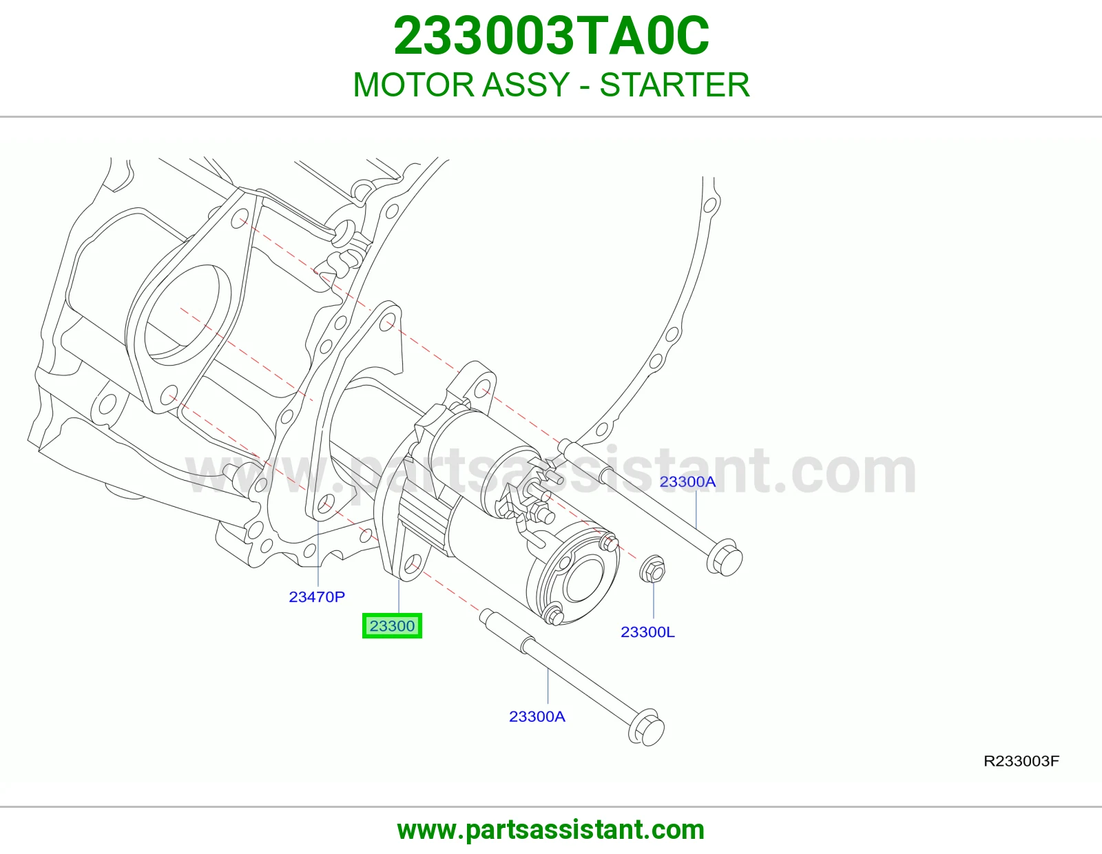 MOTOR ASSY - STARTER 233003TA0C