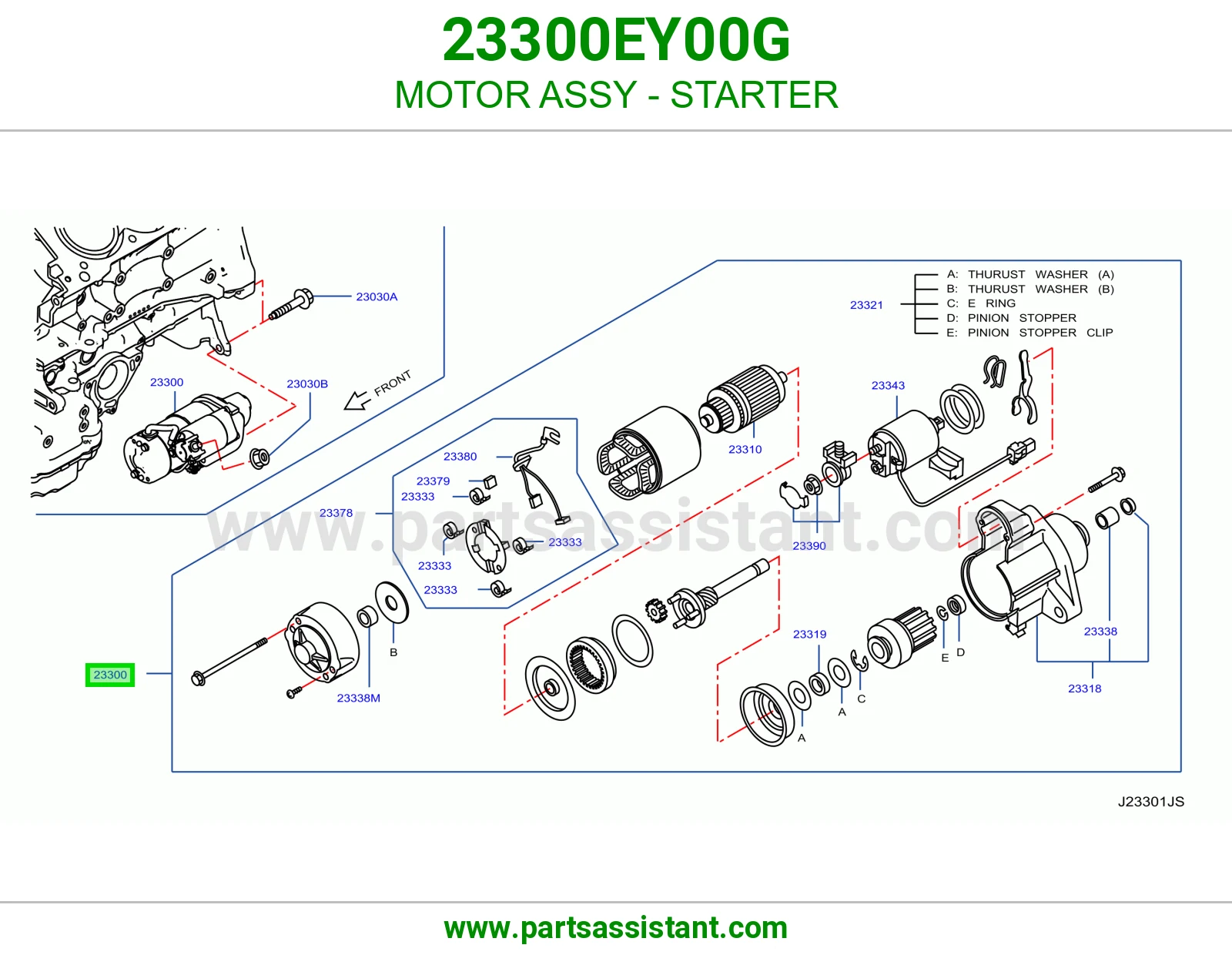 MOTOR ASSY - STARTER 23300EY00G