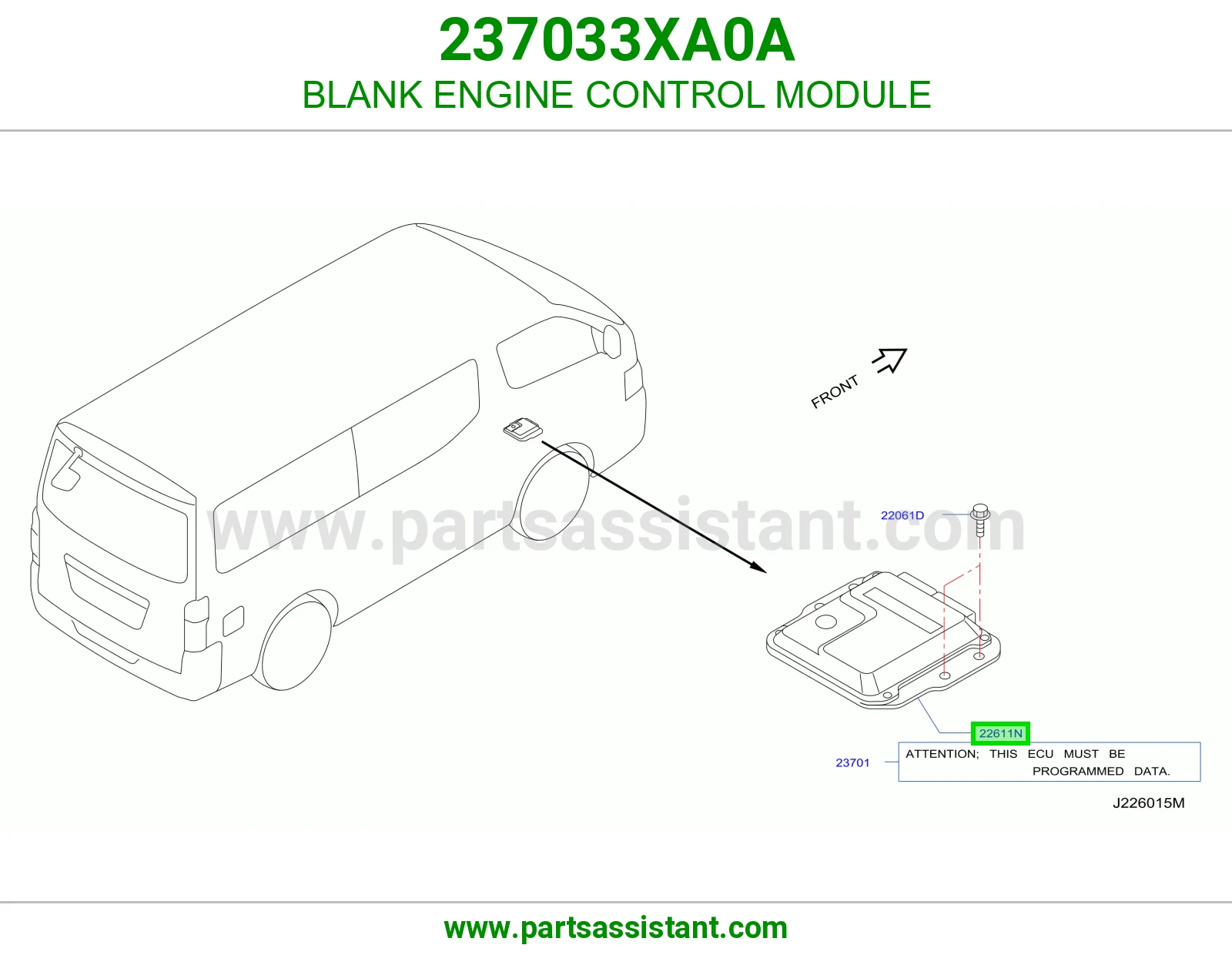 كمبيوتر مكينة خام بدون برمجة 237033XA0A