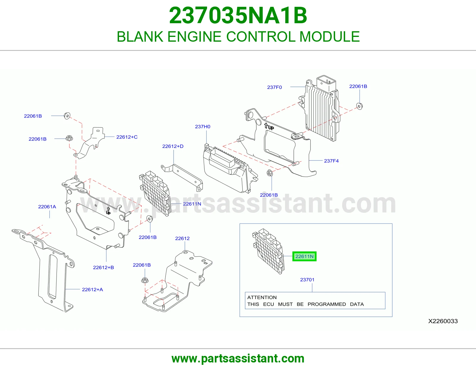 كمبيوتر مكينة خام بدون برمجة 237035NA1B