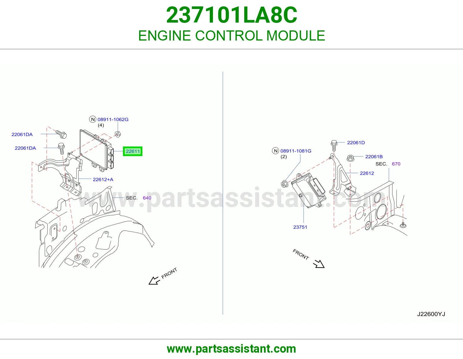 كمبيوتر تحكم مكينه 237101LA8C