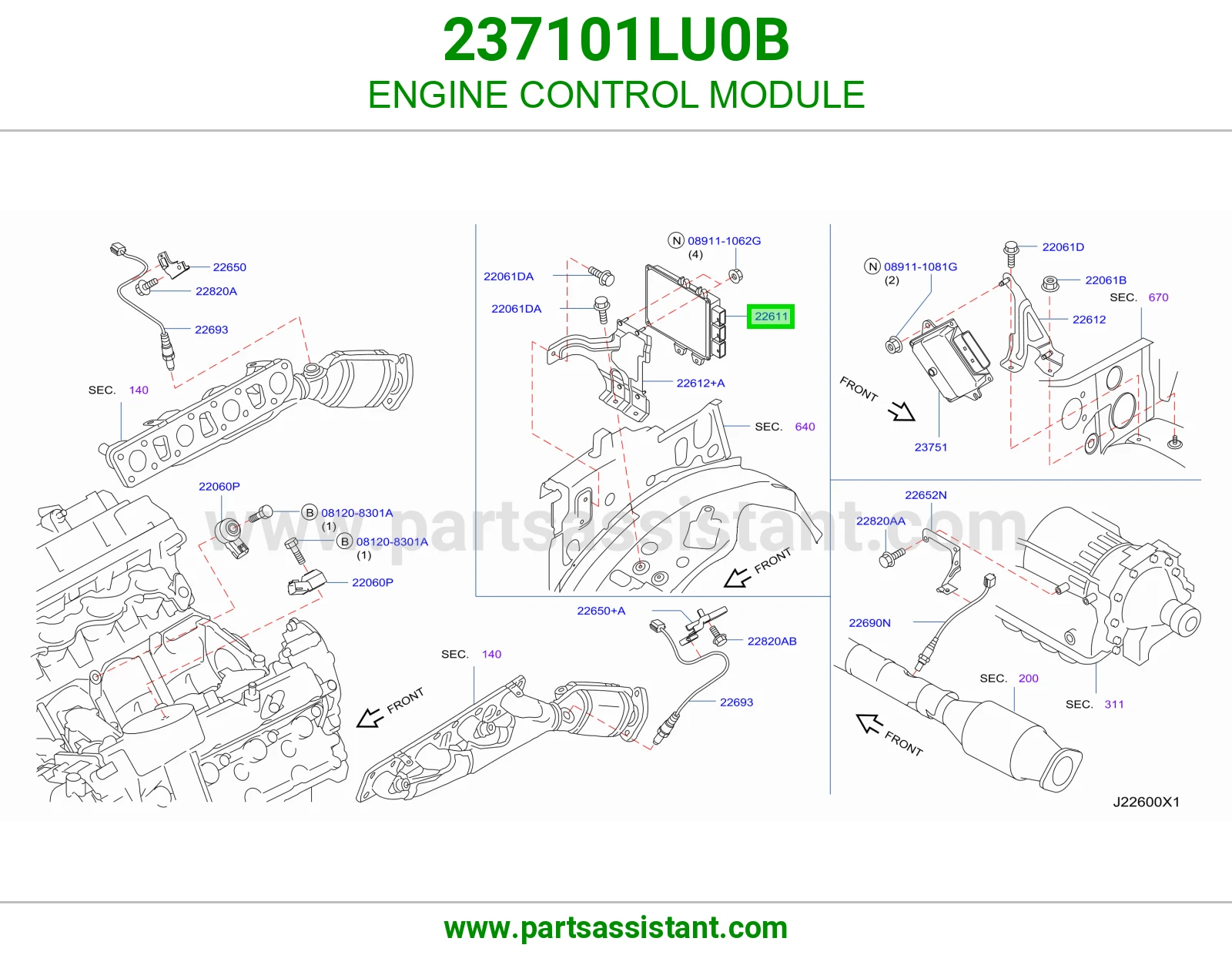 كمبيوتر تحكم مكينه 237101LU0B