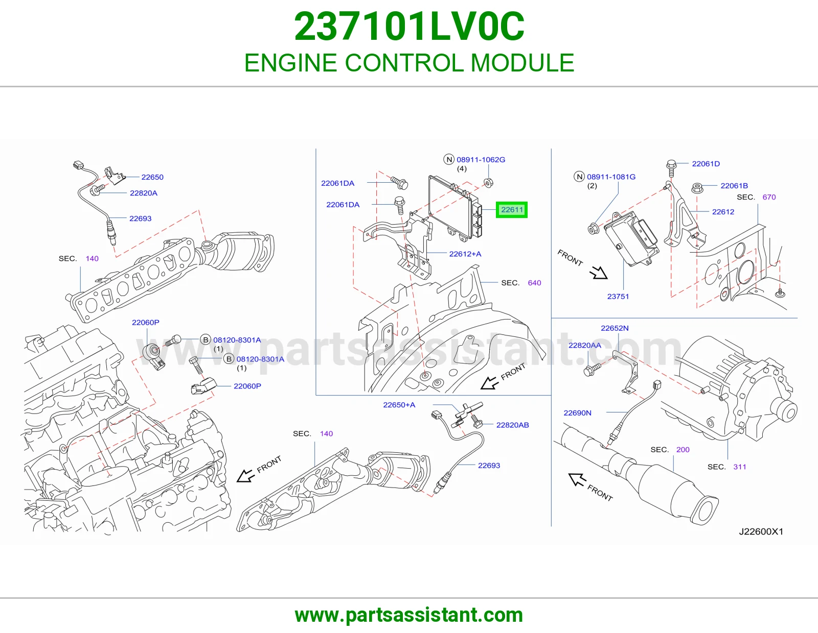 كمبيوتر تحكم مكينه 237101LV0C