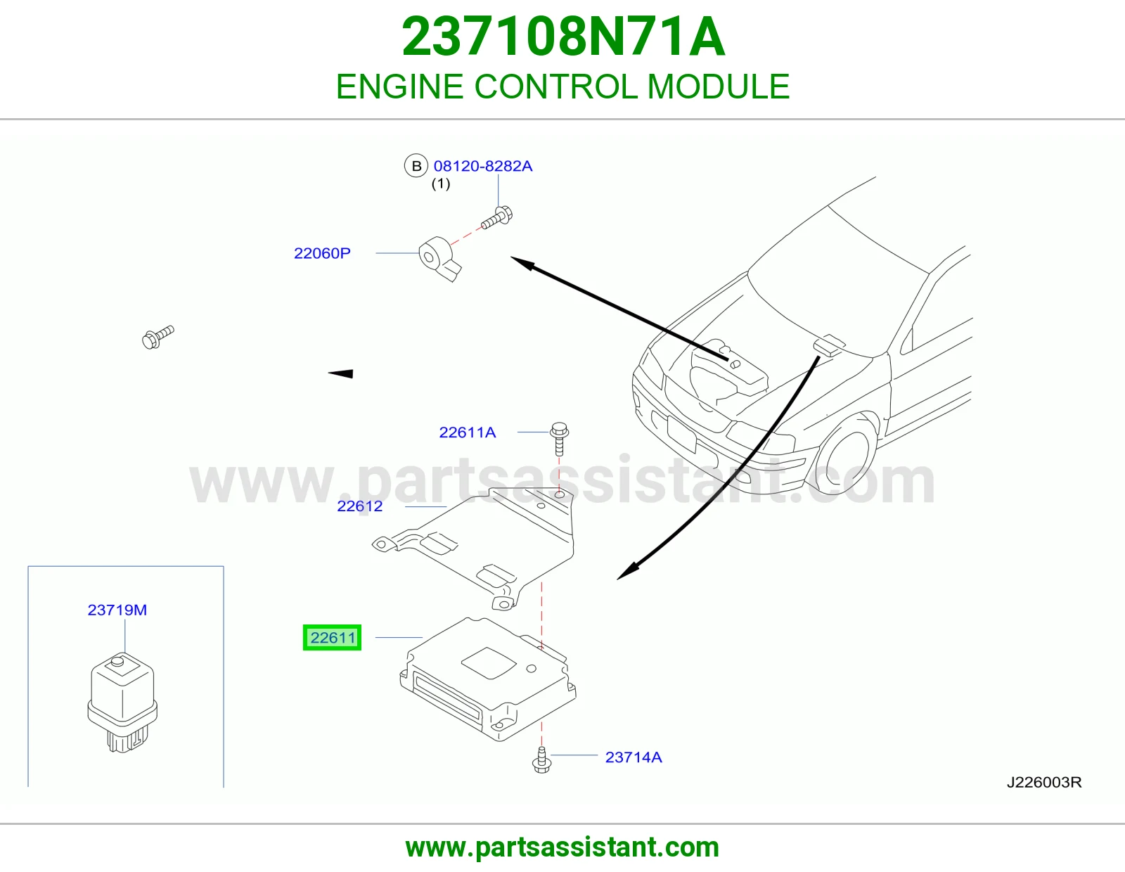 ENGINE CONTROL MODULE 237108N71A
