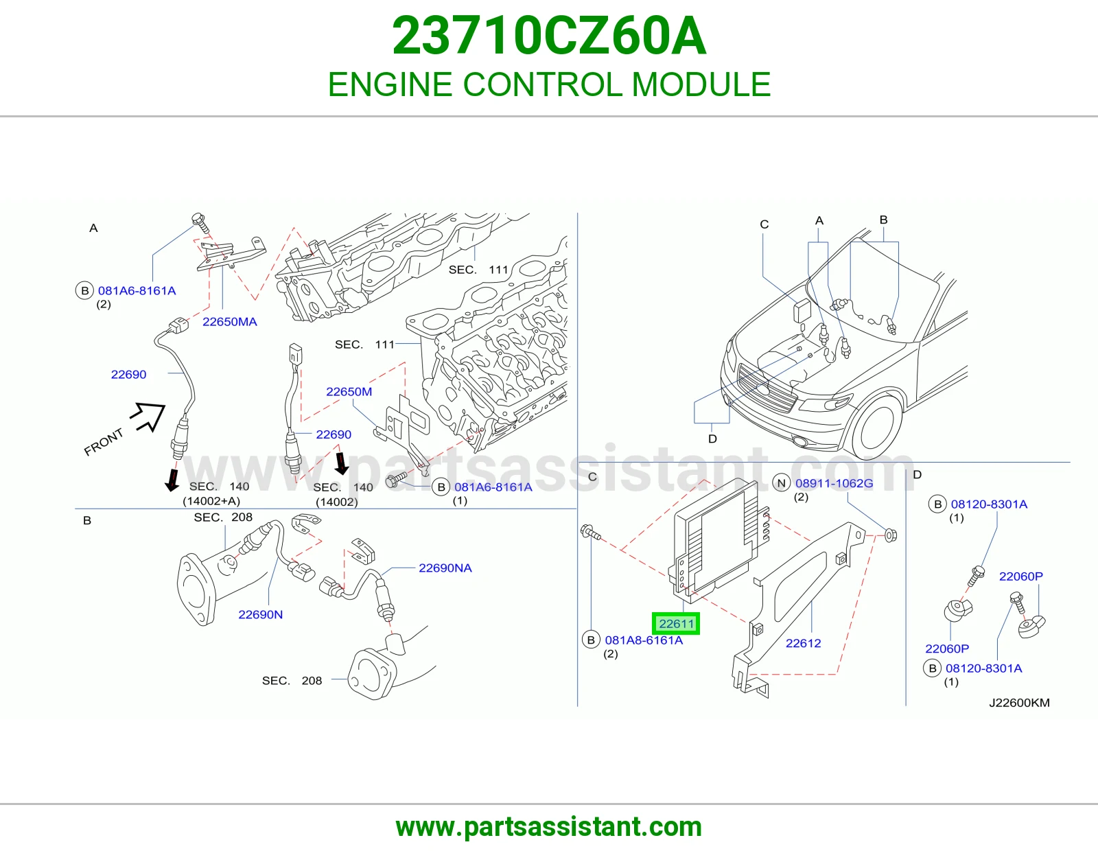 كمبيوتر تحكم مكينه 23710CZ60A