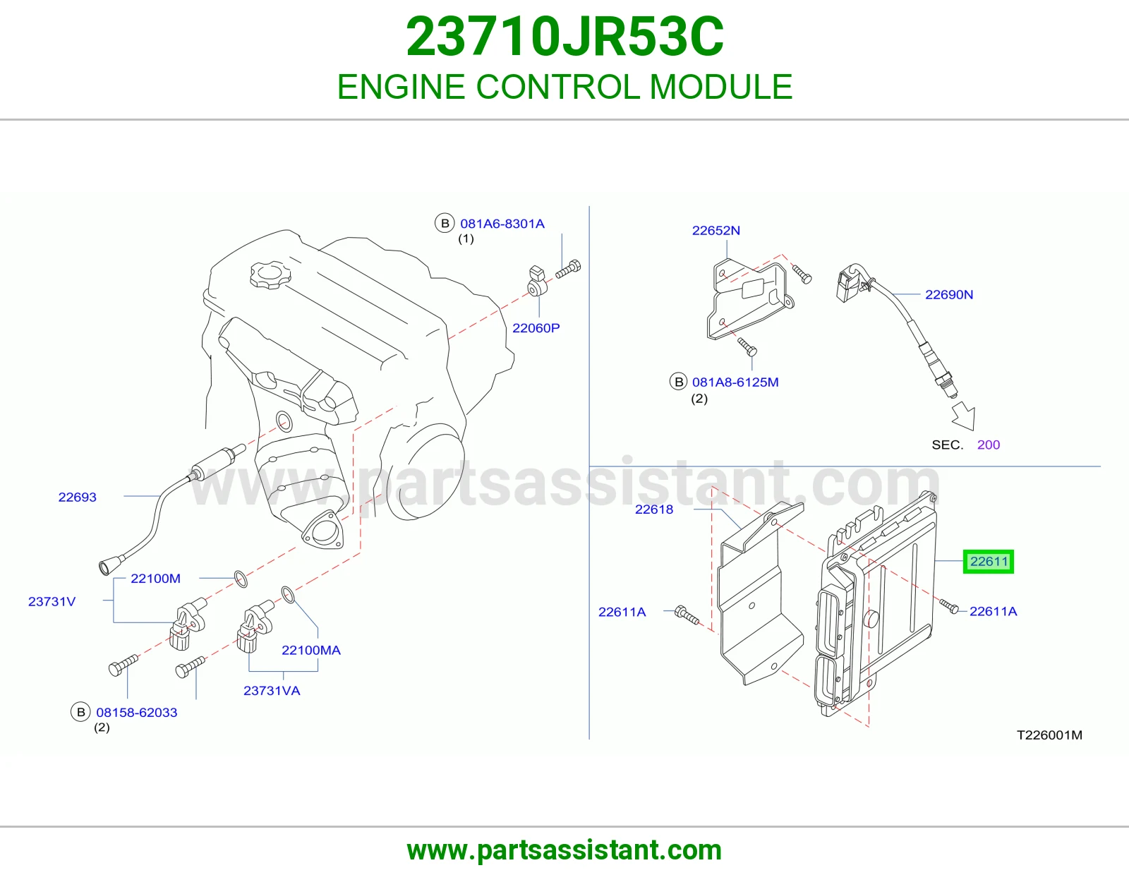 كمبيوتر تحكم مكينه 23710JR53C