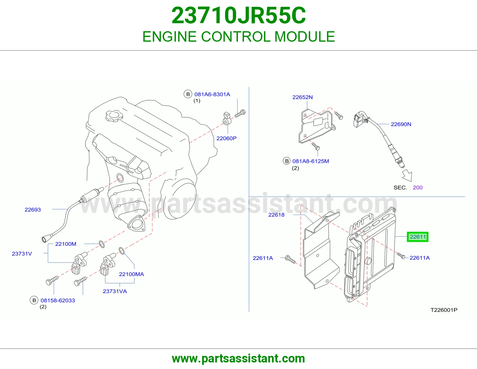 كمبيوتر تحكم مكينه 23710JR55C