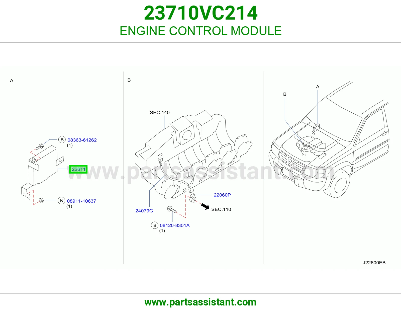 كمبيوتر تحكم مكينه 23710VC214