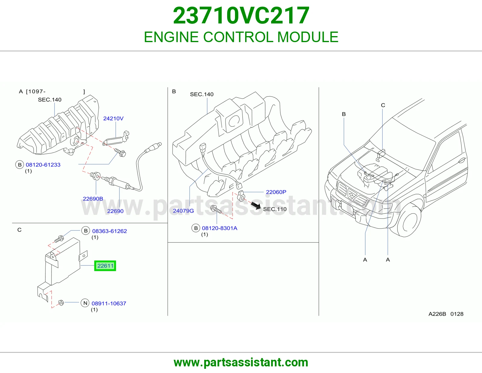 كمبيوتر تحكم مكينه 23710VC217