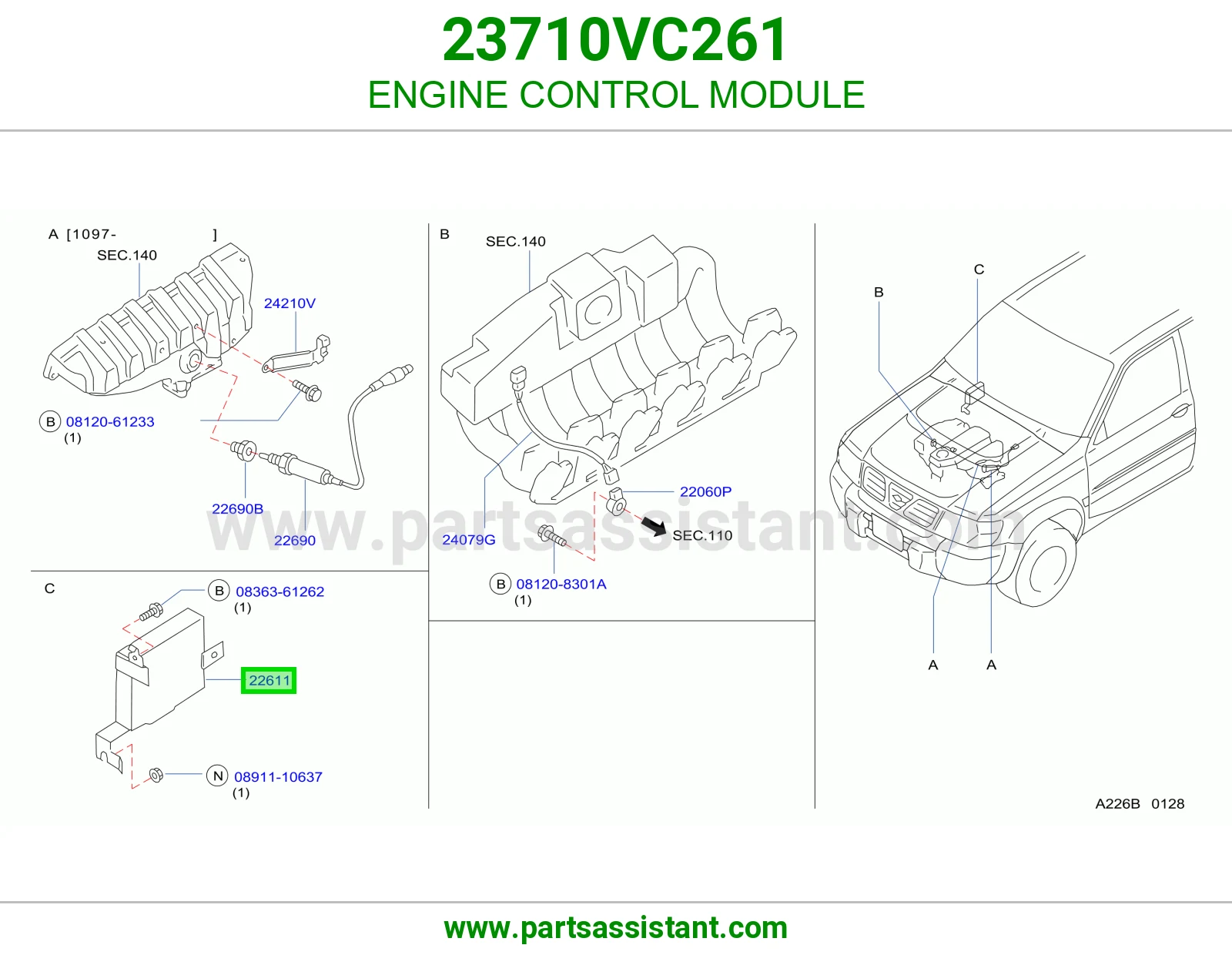 كمبيوتر تحكم مكينه 23710VC261