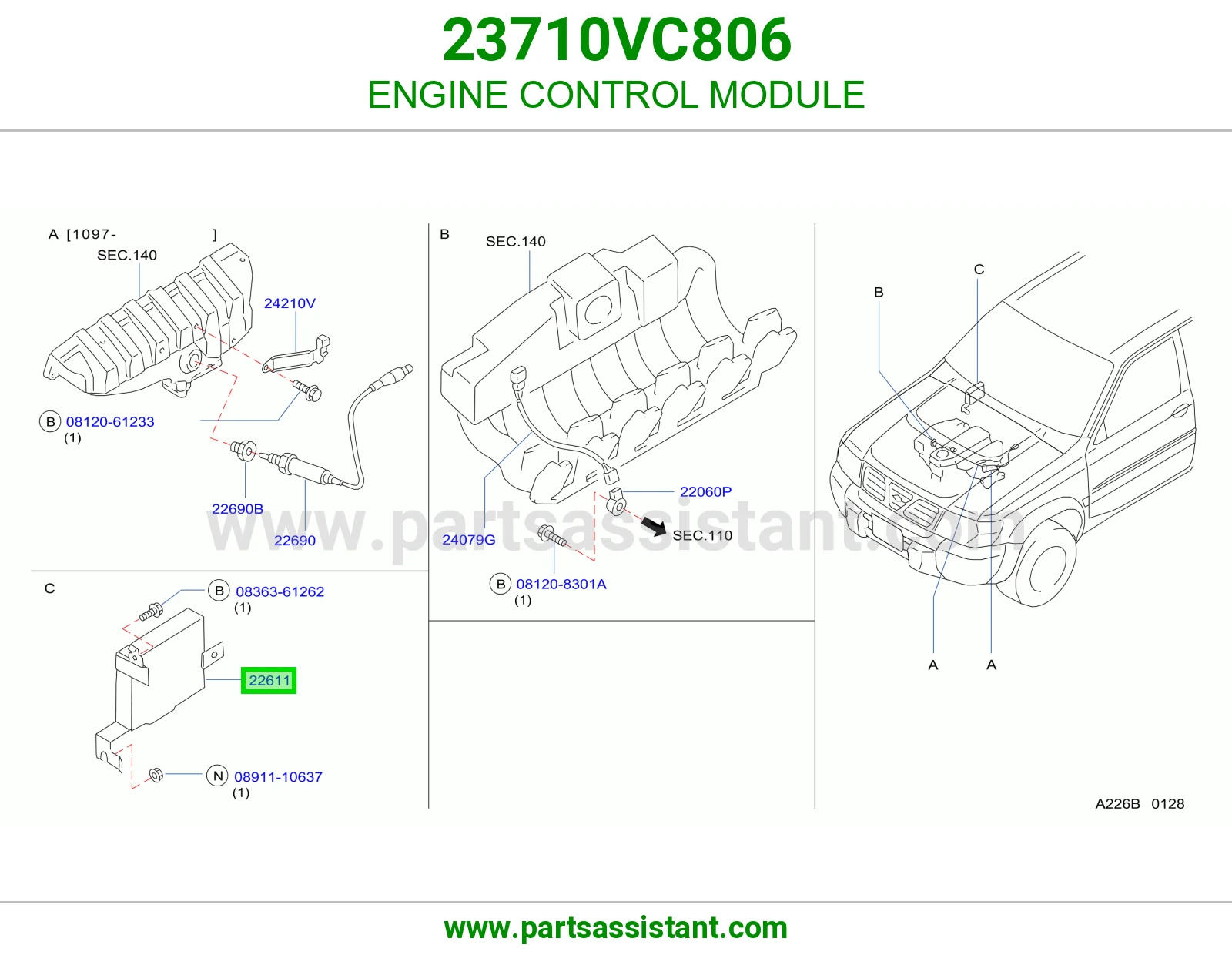 كمبيوتر تحكم مكينه 23710VC806
