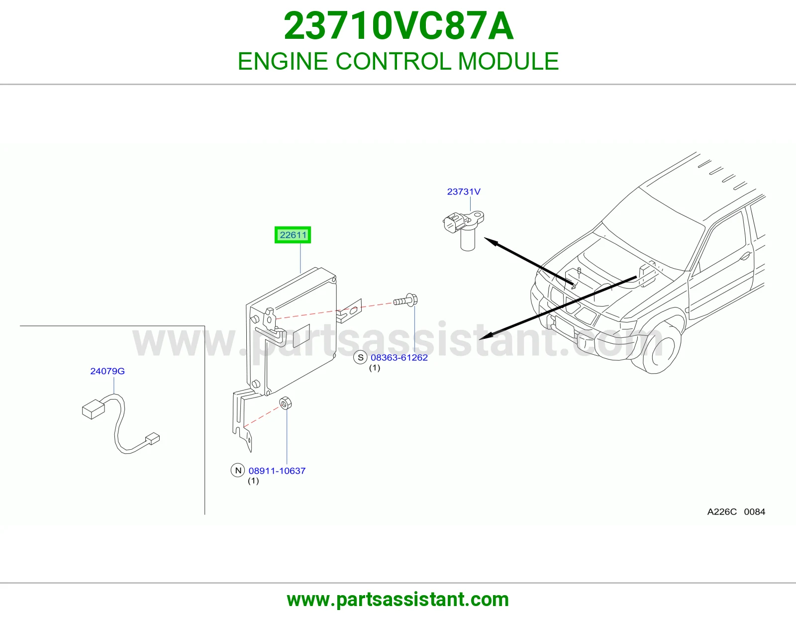 كمبيوتر تحكم مكينه 23710VC87A