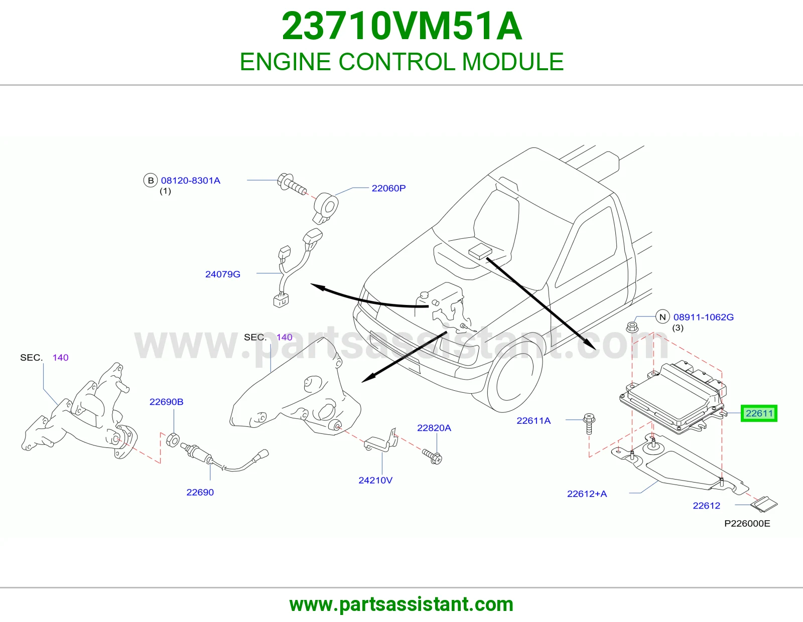 كمبيوتر تحكم مكينه 23710VM51A