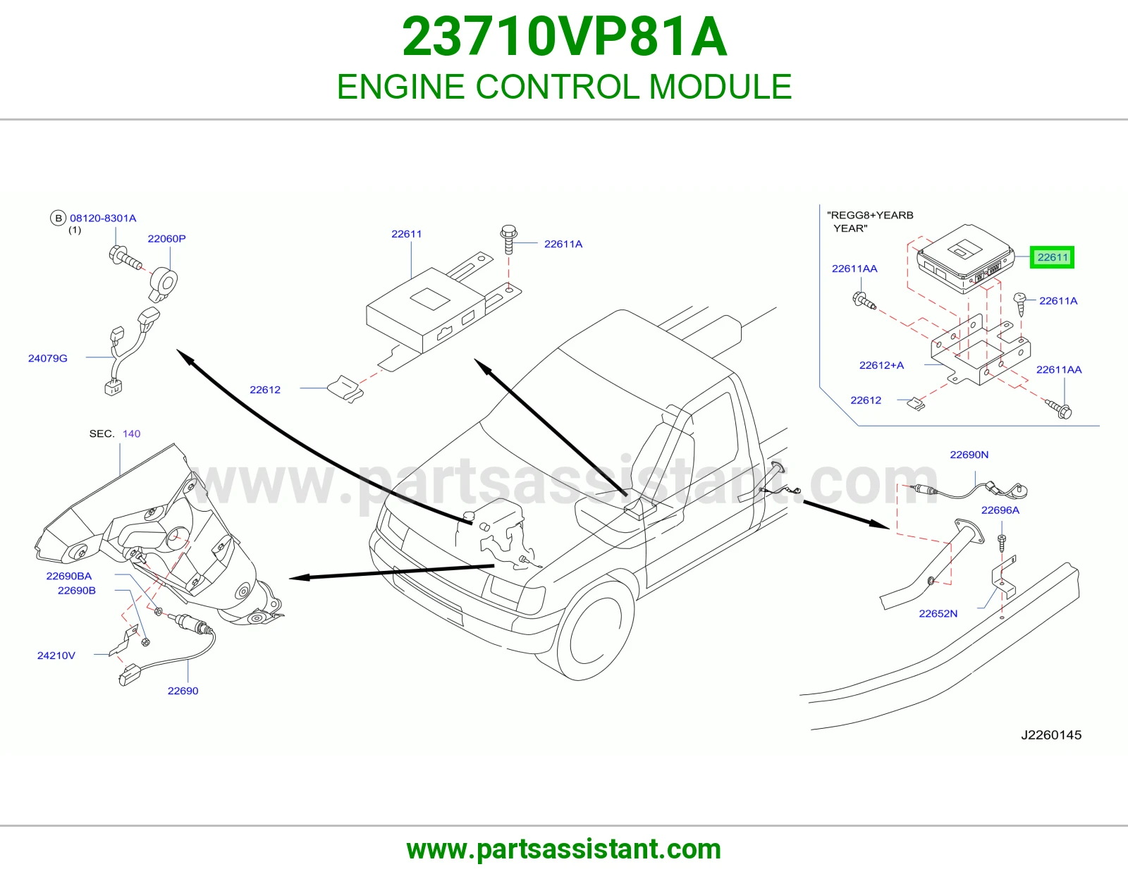كمبيوتر تحكم مكينه 23710VP81A