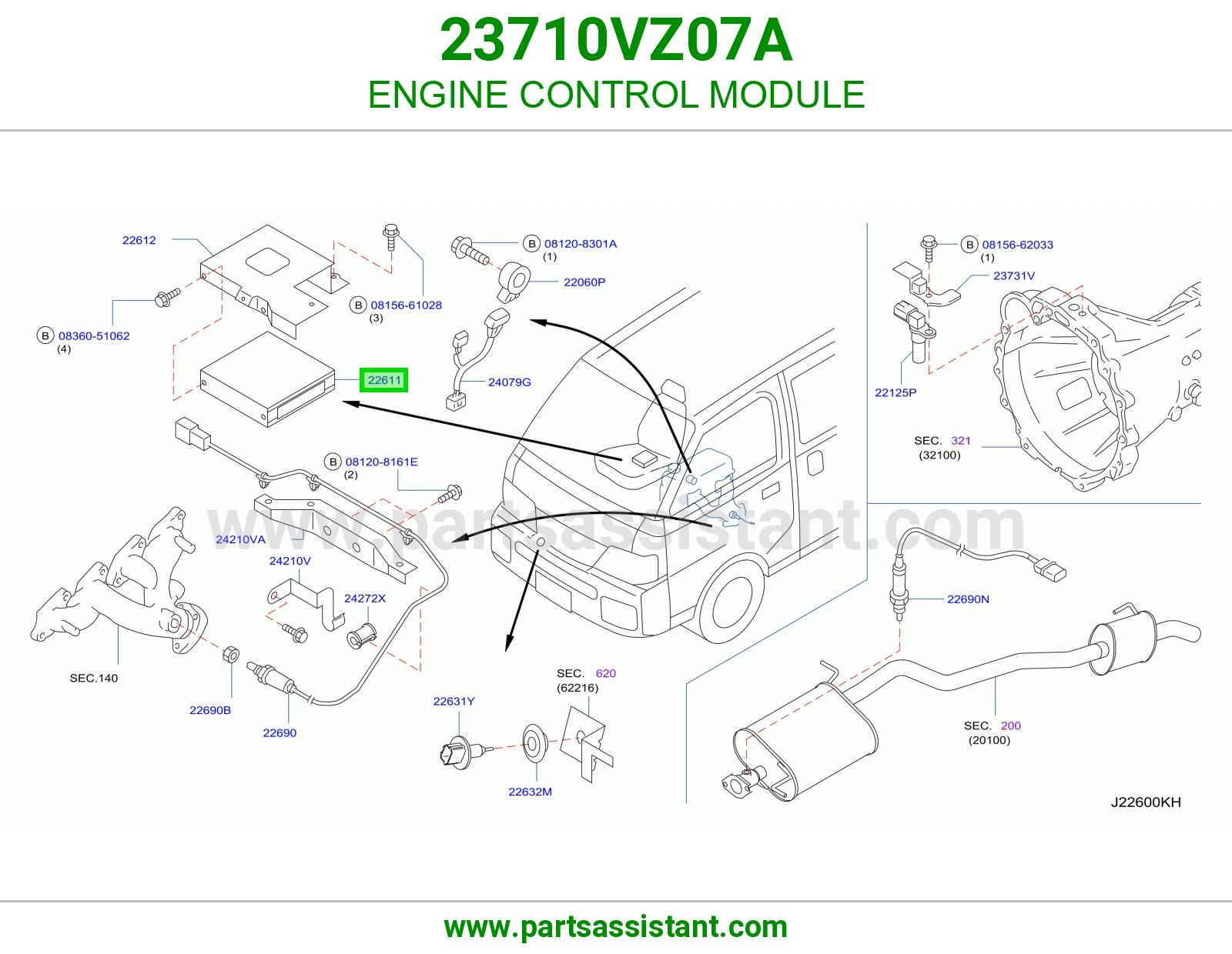 كمبيوتر تحكم مكينه 23710VZ07A