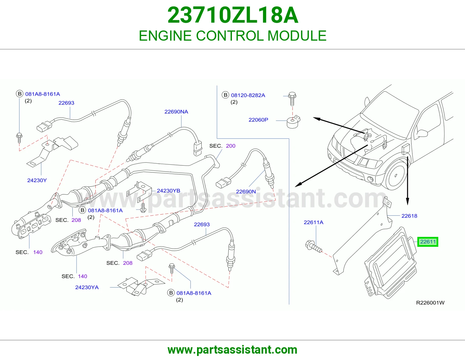 كمبيوتر تحكم مكينه 23710ZL18A