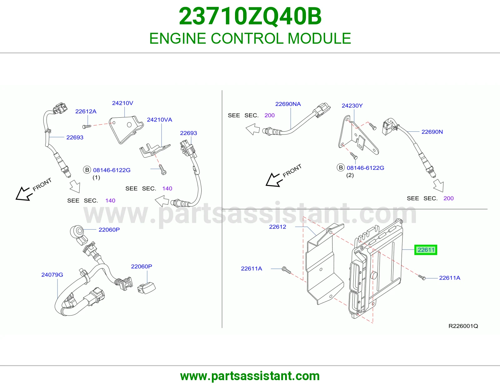 كمبيوتر تحكم مكينه 23710ZQ40B