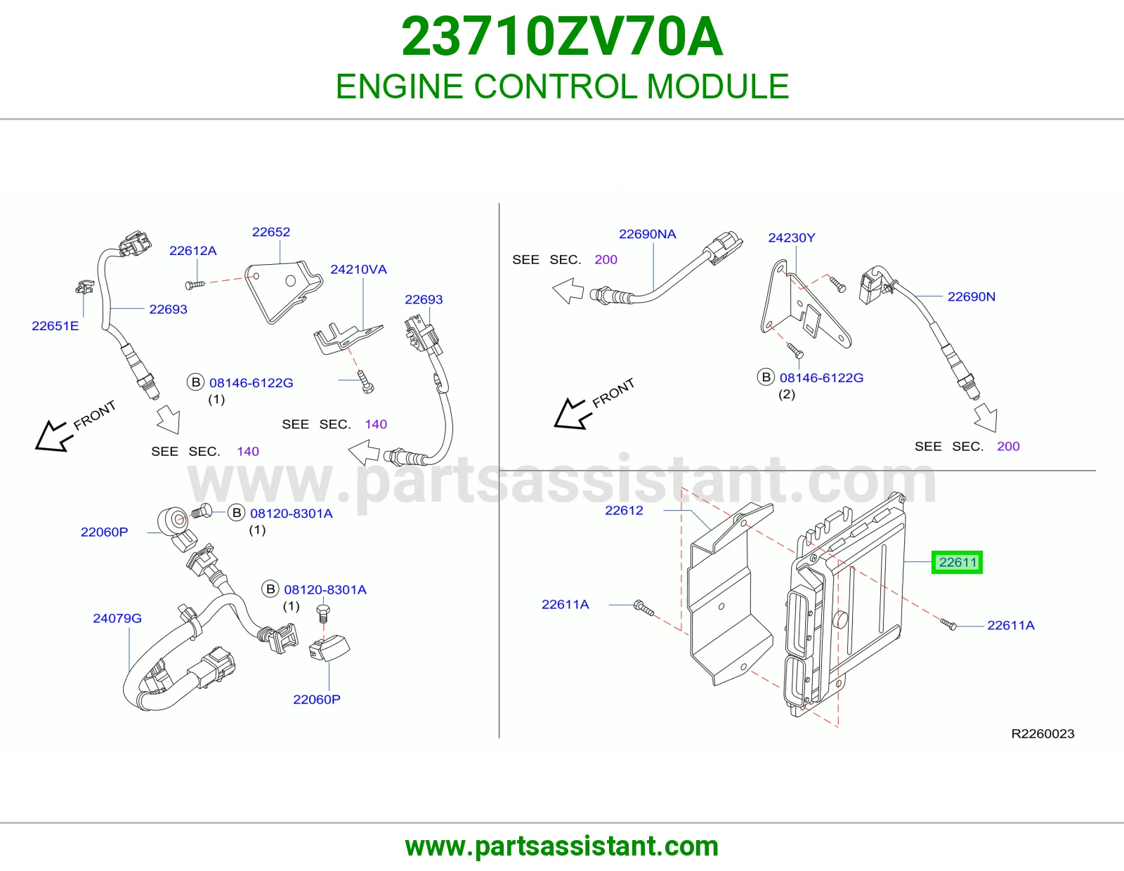 كمبيوتر تحكم مكينه 23710ZV70A