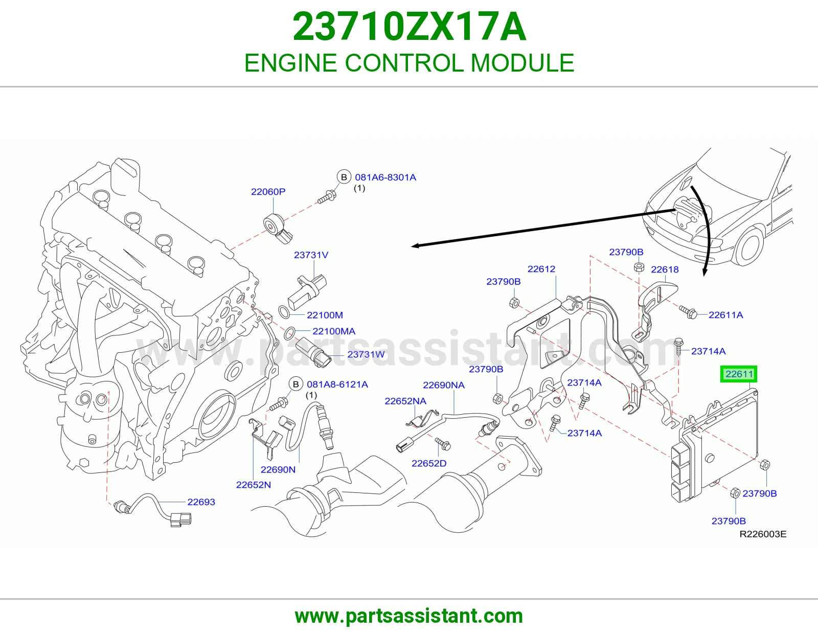 كمبيوتر تحكم مكينه 23710ZX17A