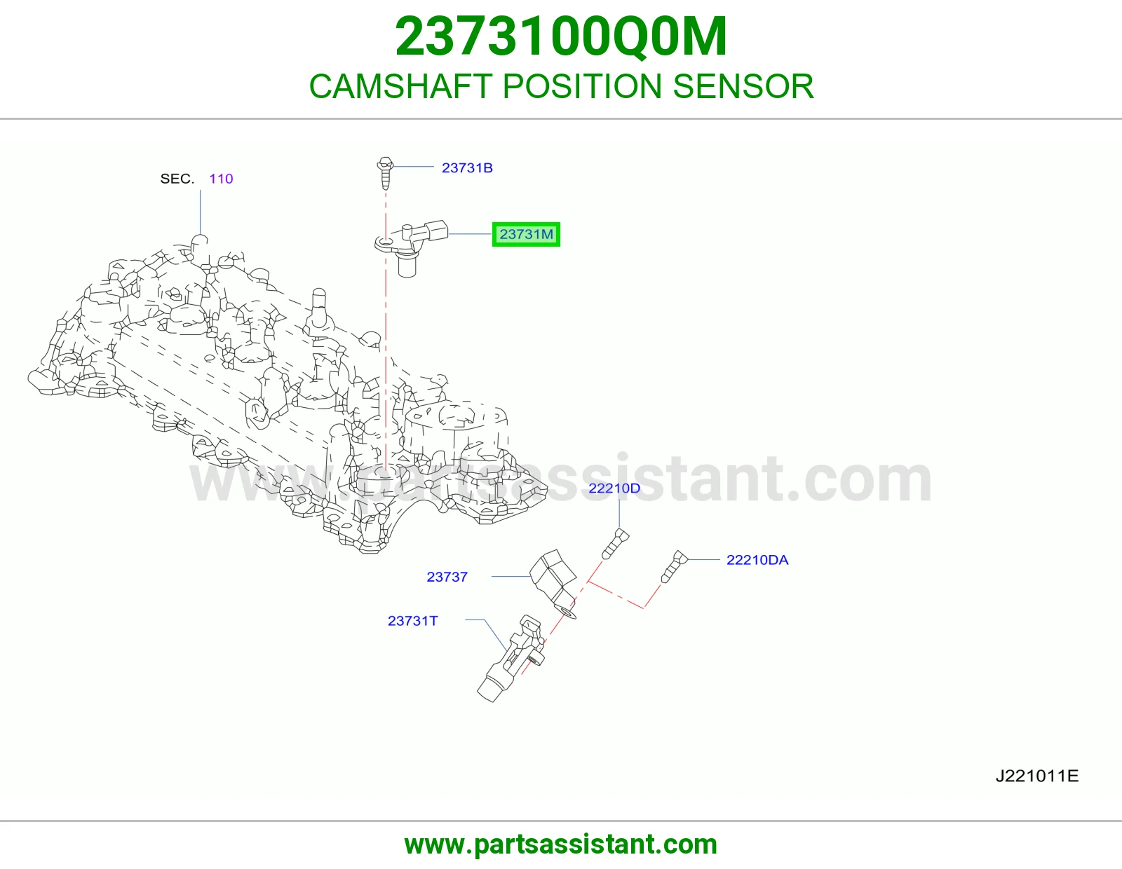 حساس عمود تيمن 2373100Q0M
