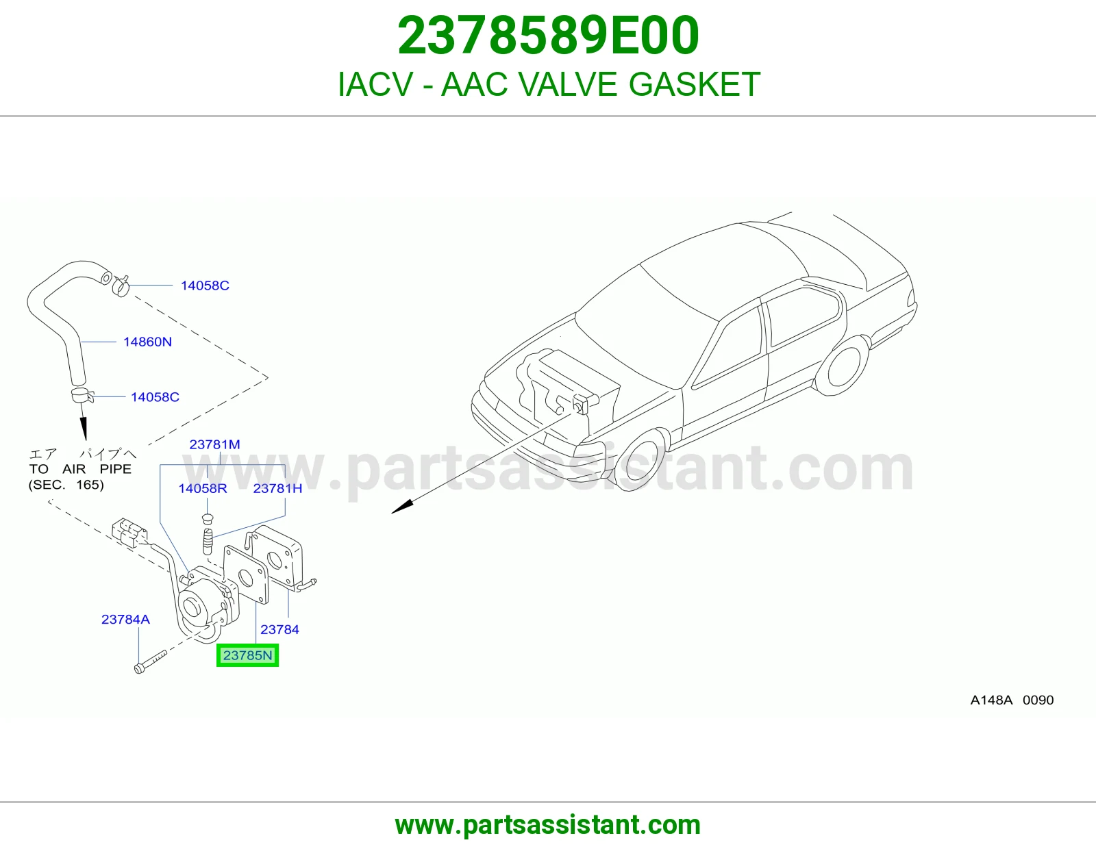 بلف تحكم هواء الخمول (IACV) وجه بلف هواء الخمول (AAC) 2378589E00