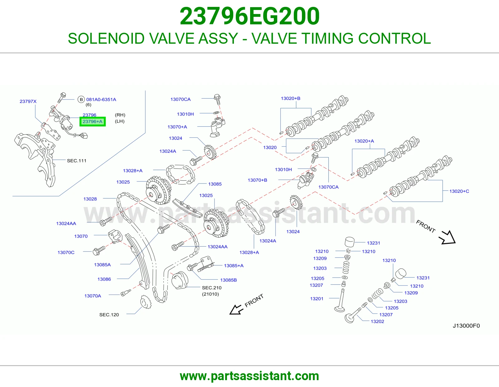حساس تدفق الزيت في الصدر 23796EG200