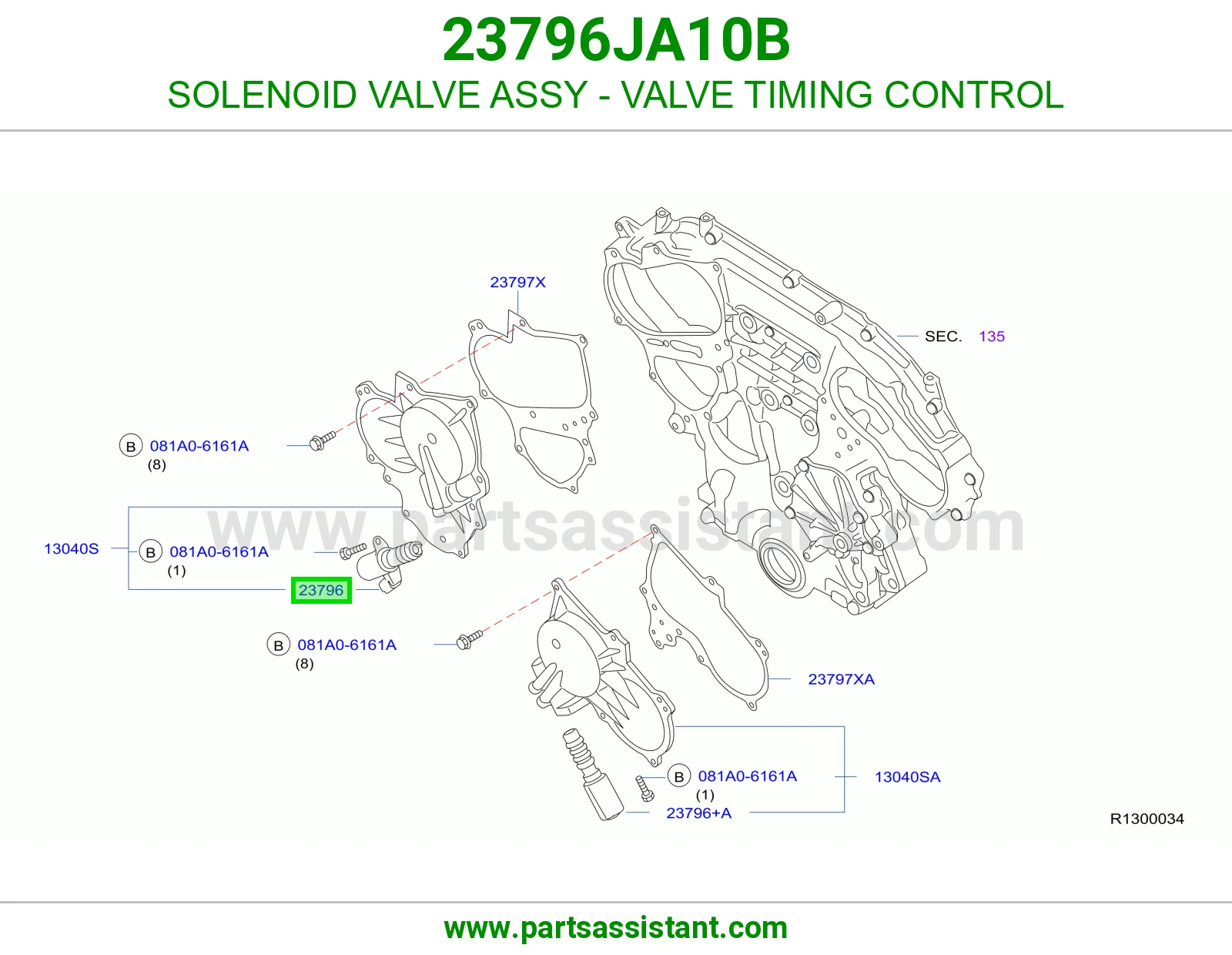 SOLENOID VALVE ASSY - VALVE TIMING CONTROL 23796JA10B