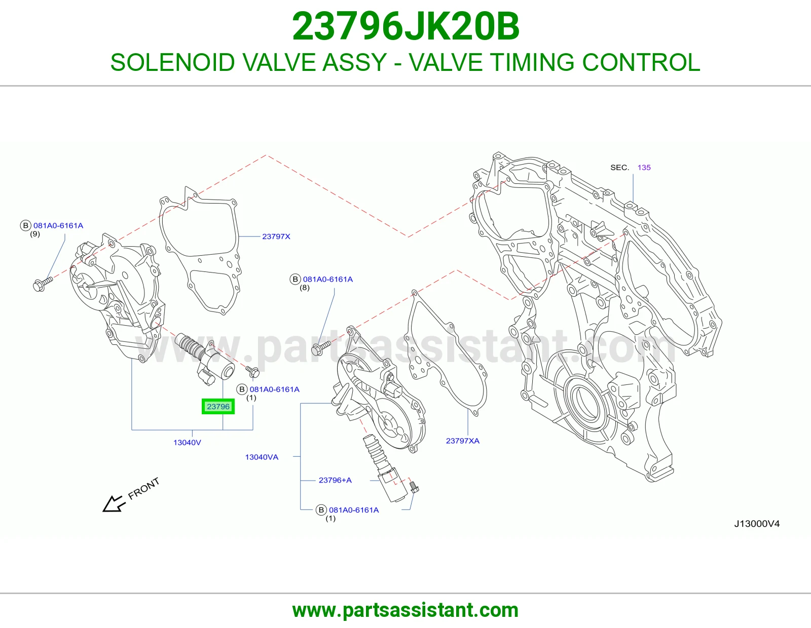 SOLENOID VALVE ASSY - VALVE TIMING CONTROL 23796JK20B