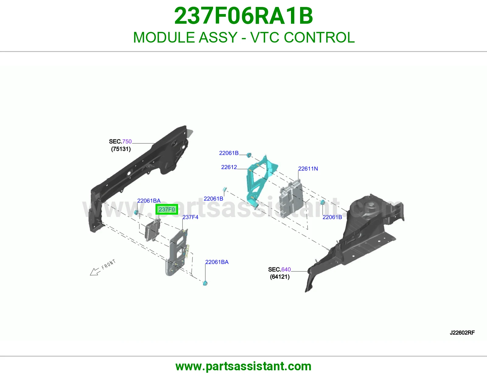 وحدة تحكم توقيت البلوف (VTC) كاملة 237F06RA1B