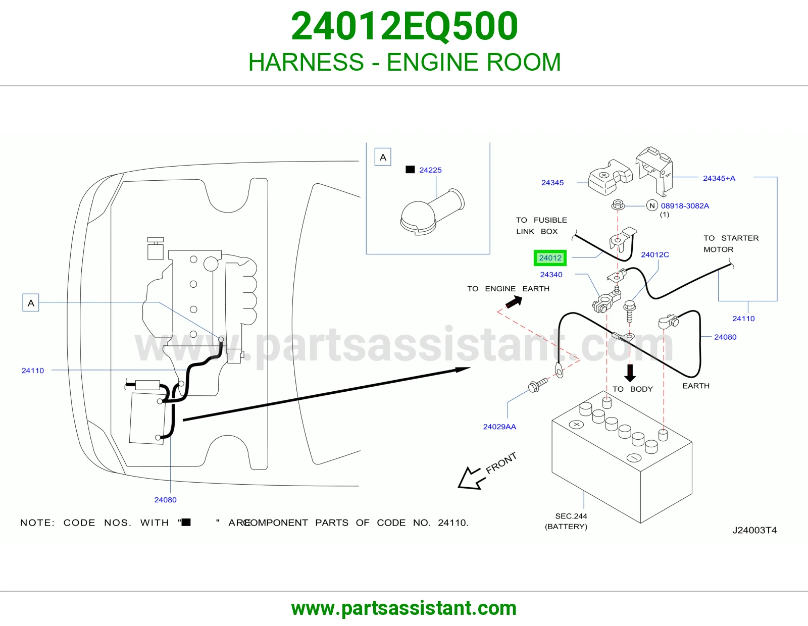 ضفيره مكينه جزئيه 24012EQ500