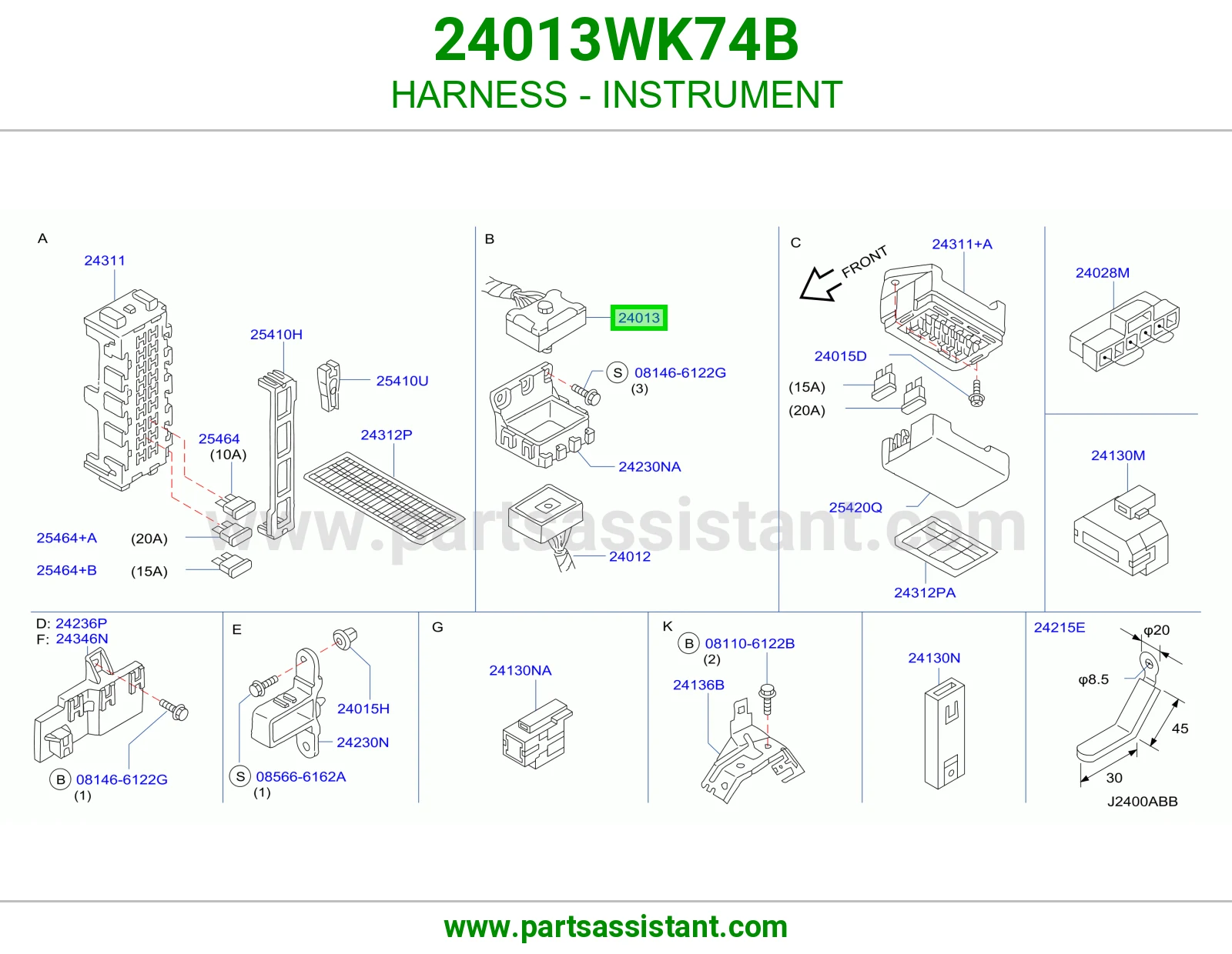 ضفيره مكينه حساسات الاستشعار 24013WK74B
