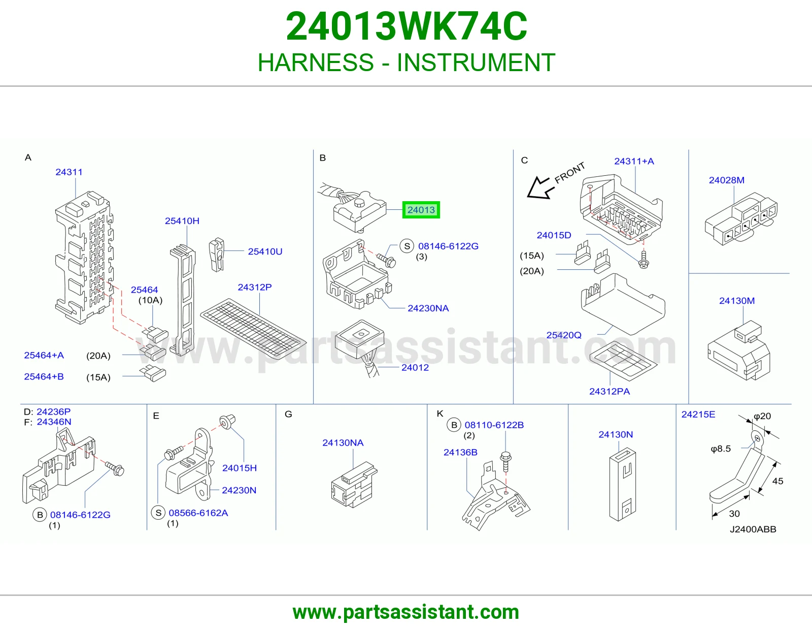 ضفيره مكينه حساسات الاستشعار 24013WK74C