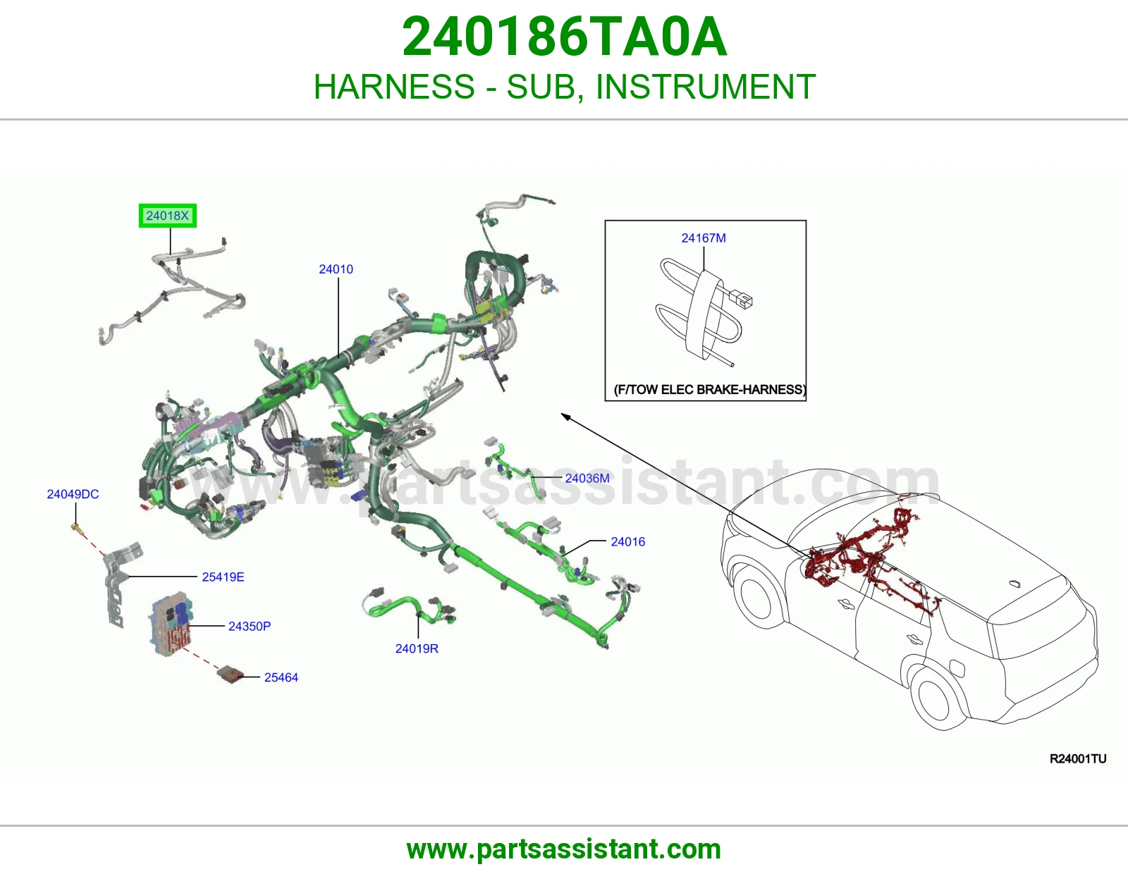 ضفيرة فرعي طبلون 240186TA0A