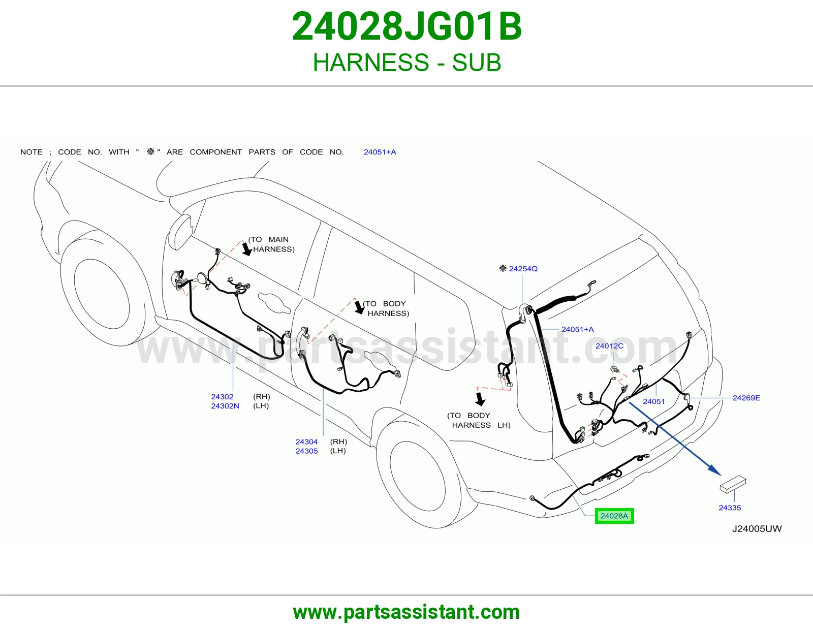 ضفيرة فرعي 24028JG01B