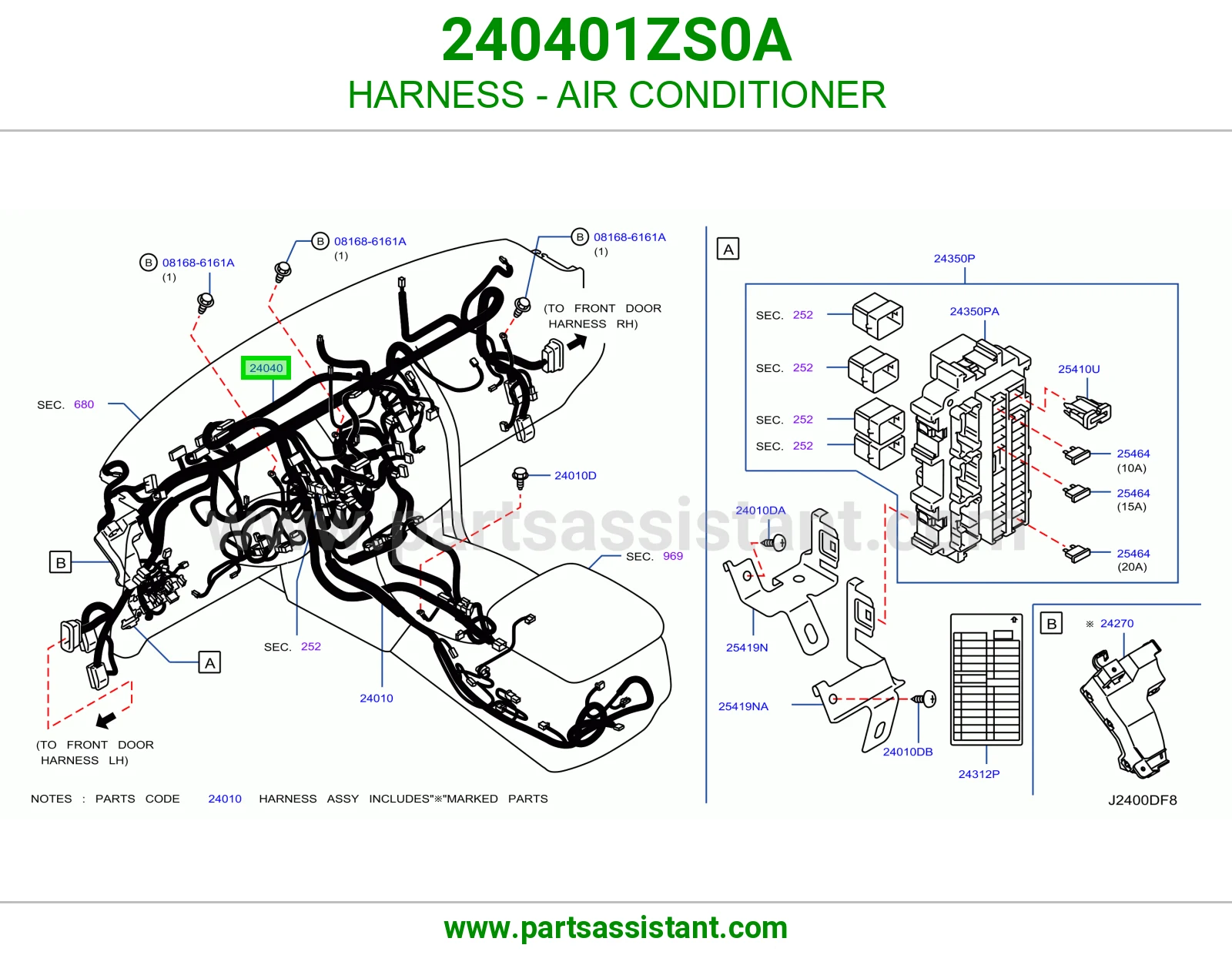 HARNESS - AIR CONDITIONER 240401ZS0A