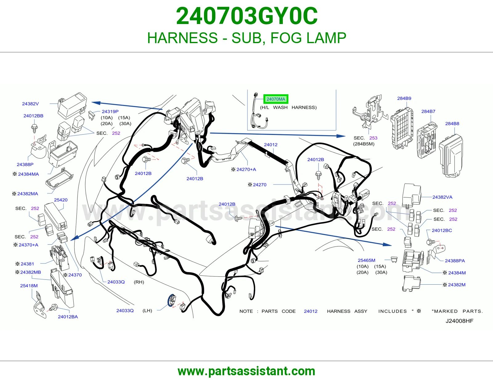 ضفيرة فرعي كشاف ضباب 240703GY0C