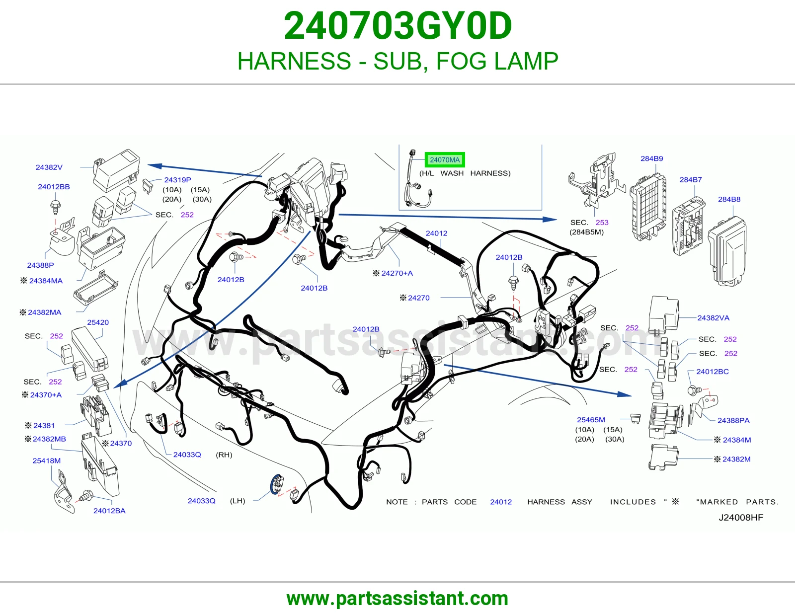 ضفيرة فرعي كشاف ضباب 240703GY0D