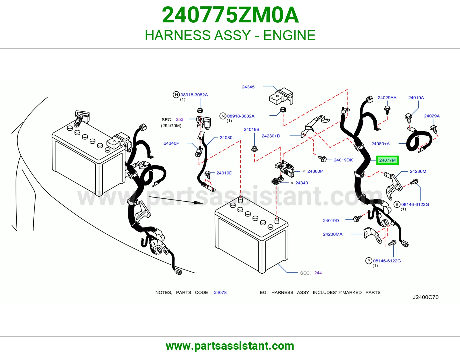 ضفيرة مكينة كاملة 240775ZM0A